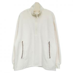 Oversized Beige Fleeced Hoodeless Pullover