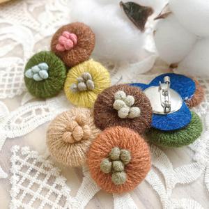 Handmade Cute Embroidered Cotton Crochet Brooch Pin