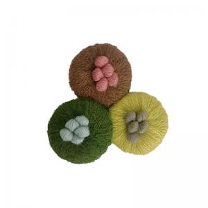Handmade Cute Embroidered Cotton Crochet Brooch Pin