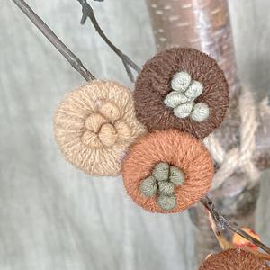 Handmade Cute Embroidered Cotton Crochet Brooch Pin