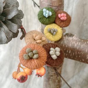 Handmade Cute Embroidered Cotton Crochet Brooch Pin