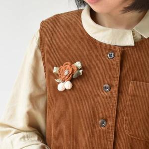 Handmade Rustic Style Knitted Crochet Flower Brooch for Her