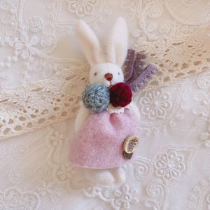 Mori Kei Cute Handmade Bunny Brooch Pin for Girl