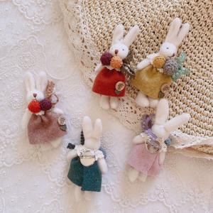 Mori Kei Cute Handmade Bunny Brooch Pin for Girl