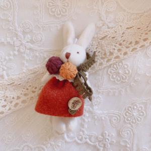 Mori Kei Cute Handmade Bunny Brooch Pin for Girl