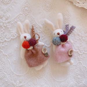 Mori Kei Cute Handmade Bunny Brooch Pin for Girl