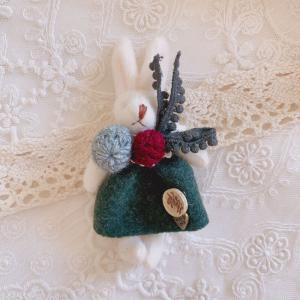 Mori Kei Cute Handmade Bunny Brooch Pin for Girl