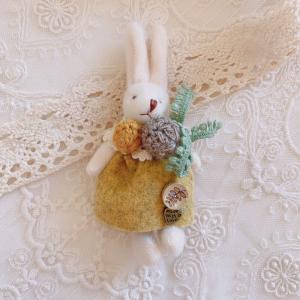 Mori Kei Cute Handmade Bunny Brooch Pin for Girl