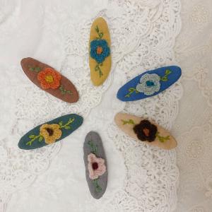 Cottagecore Style Handcrafted Crochet Flowers Hair Clips