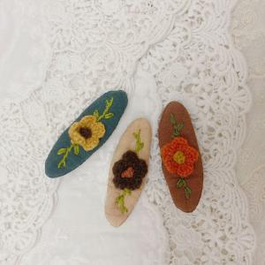 Cottagecore Style Handcrafted Crochet Flowers Hair Clips