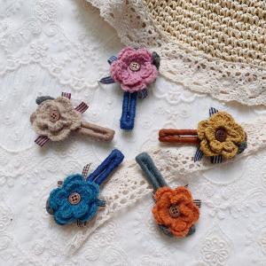 DIY Hand Crochet Flowers Hair Barrettes for Her