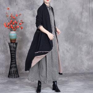 Fringed Edges Linen Loose Casual Cardigan