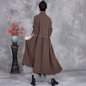 Fringed Edges Linen Loose Casual Cardigan