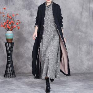 Fringed Edges Linen Loose Casual Cardigan
