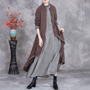 Loose High Waist Cotton Linen Long Shacket