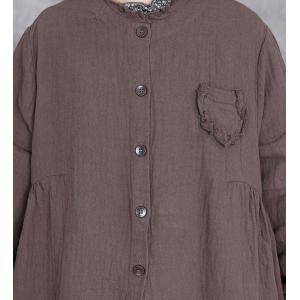 Loose High Waist Cotton Linen Long Shacket