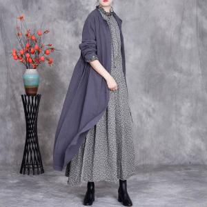 Loose High Waist Cotton Linen Long Shacket