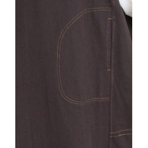 Deep V-Neck Coffee Midi Vest Dress