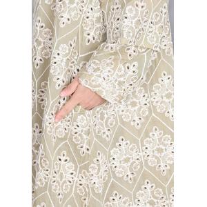 Puff Sleeve Crochet Embroidered Boho Dress