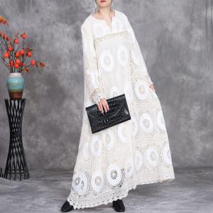 Hollow Out Embroidery Elegant Wedding Guest Dress