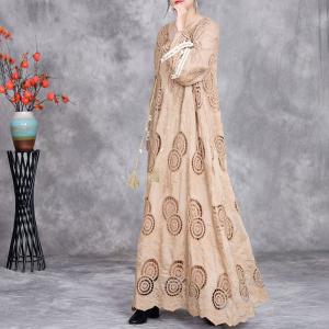 Boho Style Crochet Tassel Beach Maxi Dress