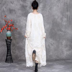 Boho Style Crochet Tassel Beach Maxi Dress