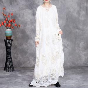 Boho Style Crochet Tassel Beach Maxi Dress
