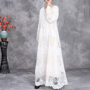 Boho Style Crochet Tassel Beach Maxi Dress