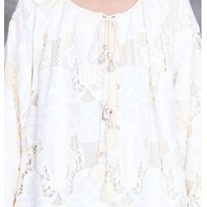 Fringed Collar Crochet Lace Linen White Boho Dress