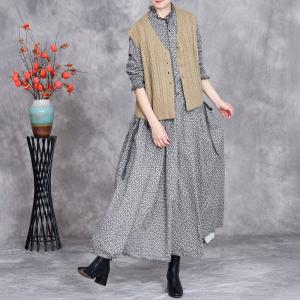 Senior Women Twist Knit Vest Sweater