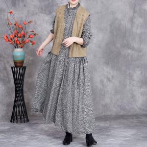 Senior Women Twist Knit Vest Sweater