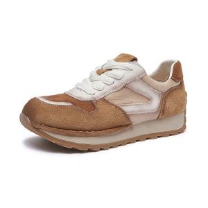 Round Toe Suede Leather Casual Comfy Trainers