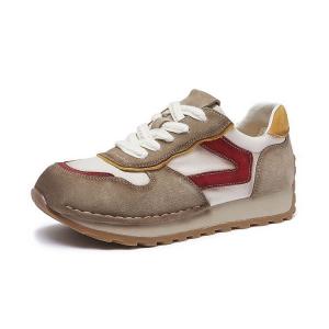 Round Toe Suede Leather Casual Comfy Trainers