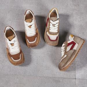Round Toe Suede Leather Casual Comfy Trainers