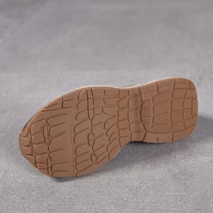 Women Thick-Soled Tied Leather Dad Sneakers