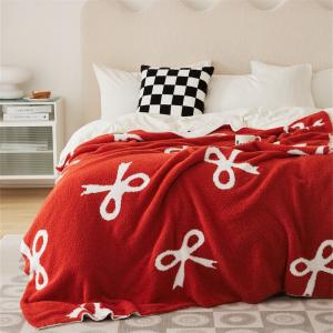 Big Bowknot Patterned Blanket