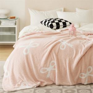 Big Bowknot Patterned Blanket