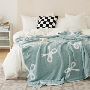 Big Bowknot Patterned Blanket