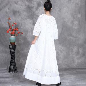 Hem Slits Embroidery Plus Size Boho Dress and Camisole
