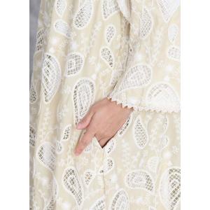 Resort Style Embroidery Maxi Boho Wedding Guest Dress