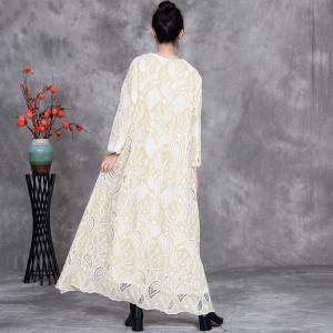 Resort Style Embroidery Maxi Boho Wedding Guest Dress