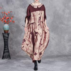 Elegant Cozy Tassel Peter Pan Collar Silk Dress