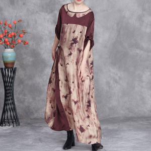 Elegant Cozy Tassel Peter Pan Collar Silk Dress