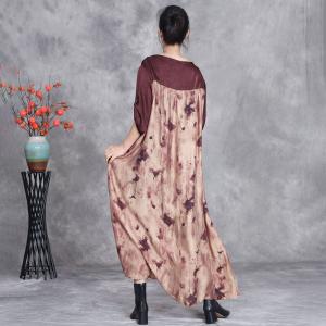 Elegant Cozy Tassel Peter Pan Collar Silk Dress