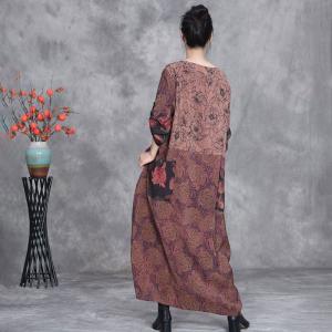 Crew Neck Spring Plus Size Silk Dress