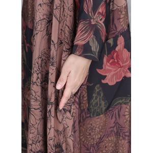 Crew Neck Spring Plus Size Silk Dress