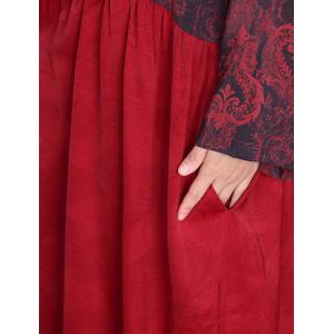 3D Applique High Waist Loose Silk Shift Dress