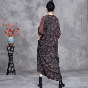 Over40 Style Elegant Printed Modest Church Dress
