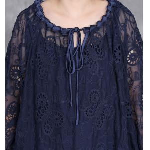 Lace Embroidery Sheer Maxi Boho Dress with A Camisole Dress
