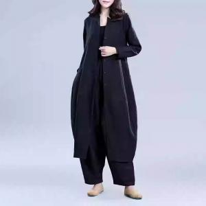 Mid-Length Linen Cocoon Cardigan